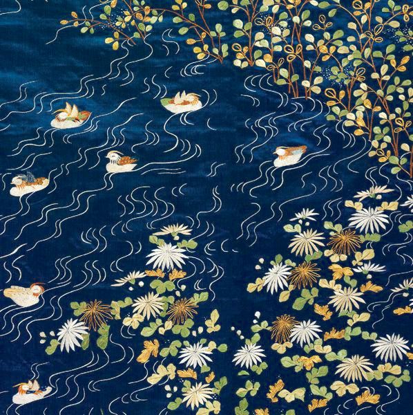 [MC-C-OR-VA021] Card-Mandarin Ducks Kimono
