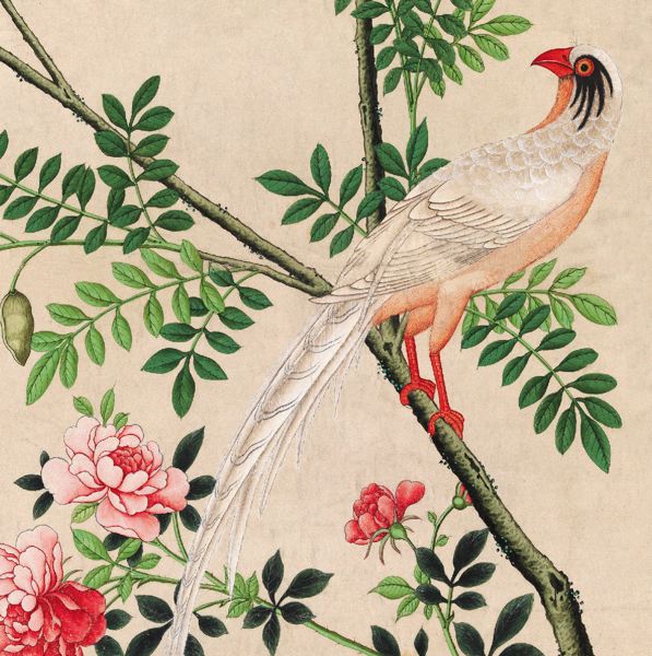 [MC-C-OR-VA023] Card-Oriental Birds & Flowers 1