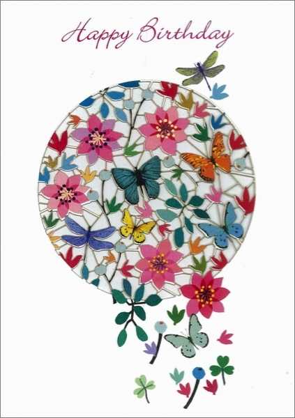 [FO-F015] Laser Cut Card-Happy Birthday Butterflies