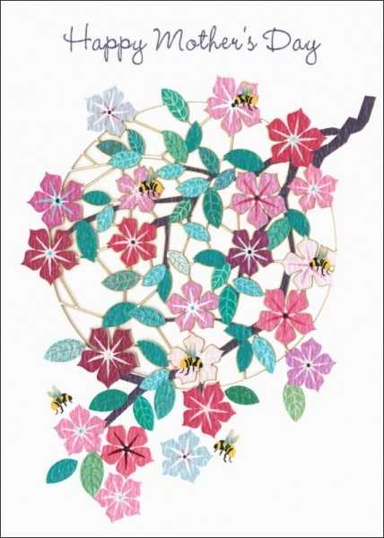 [FO-CMD-PM0889] Mother's Day Card-Flower Branch