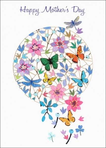 [FO-CMD-PM0902] Mother's Day Card-Flower and Butterfly