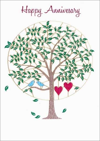 [FO-PM0869] Laser Cut Card-Happy Anniversary Tree