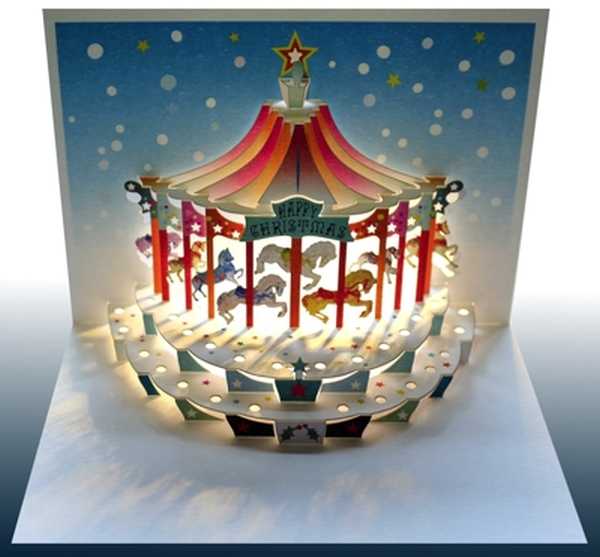 [FO-XC-POP097] Card-Carousel Happy Christmas