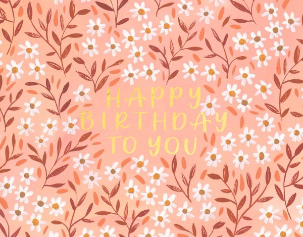 [OC-C-214164] Foil Card-Daisy Meadow Birthday