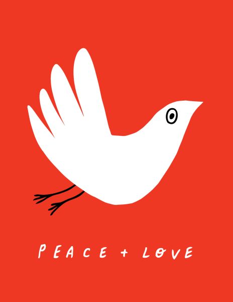 [BB-XC-0661] Card-Peace & Love