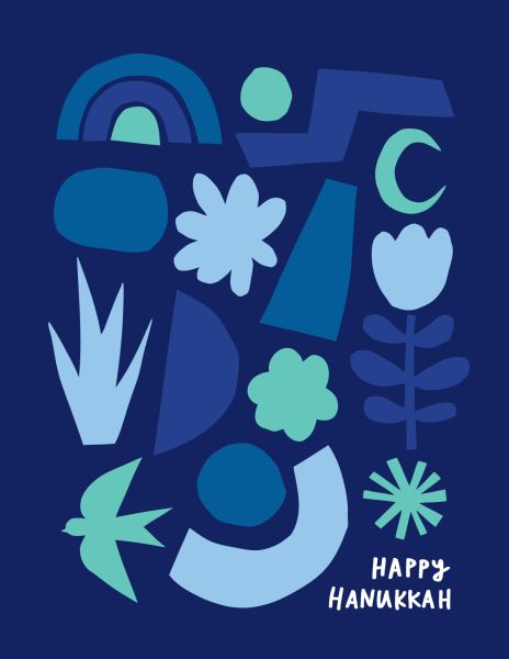 [BB-XC-0663] Card-Abstract Hanukkah