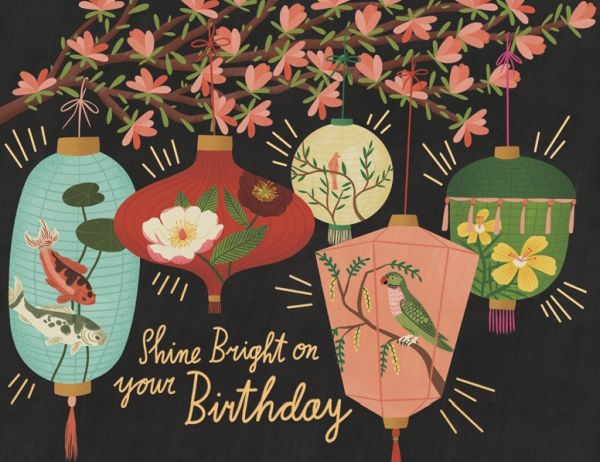 [RC-C-BOD2413F] Foil Card-Birthday Lanterns