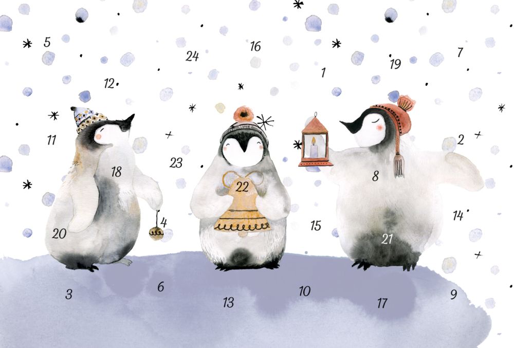 [KV-XCAL-6-12502] Advent Cal-Card-Penguins