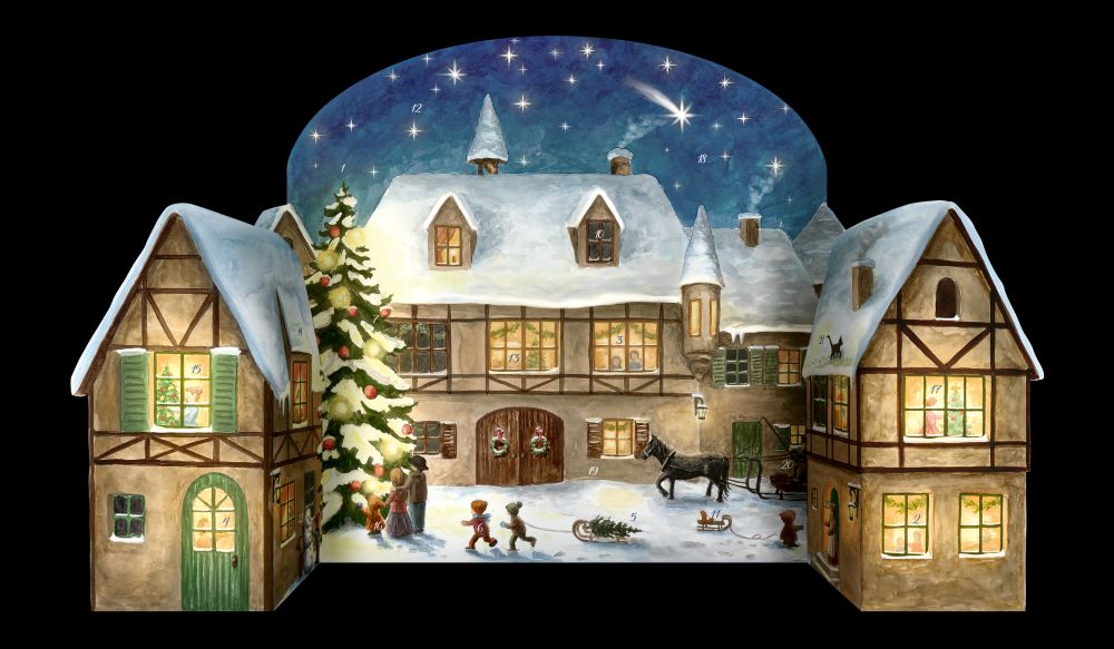 [KV-XCAL-2-11751] Advent Cal-Lge Poster-Christmas Eve in the Village