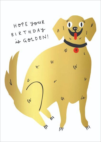 [OD-C-BAB7280] Foil Card-Golden Retriever
