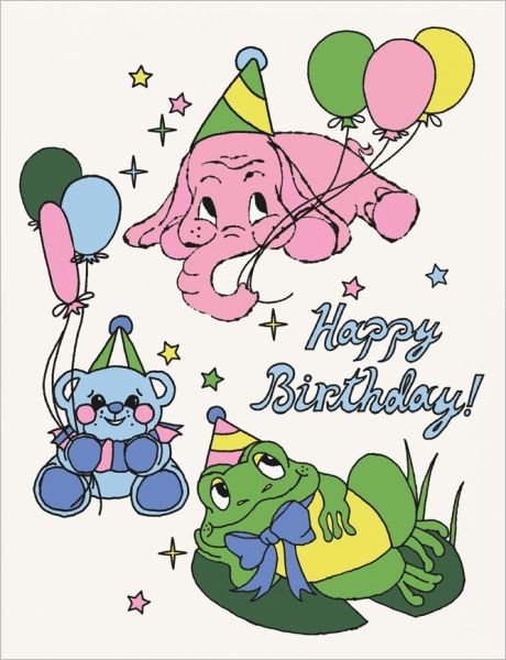 [RC-C-BAY2580] Card-Birthday Animals