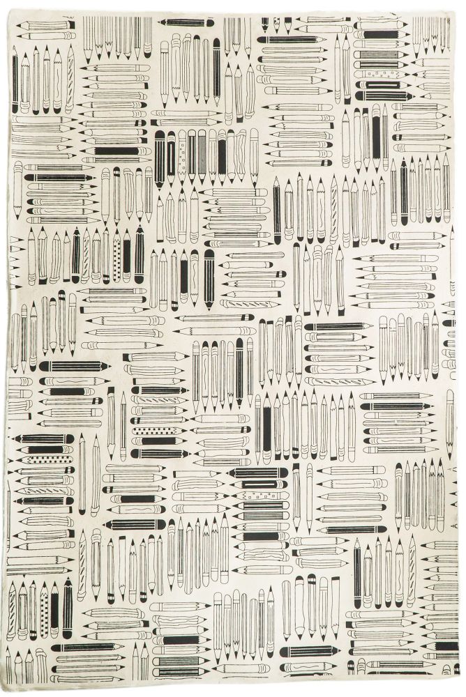 [GI-GSP294-01] Wrap-Pencils Black On Natural 