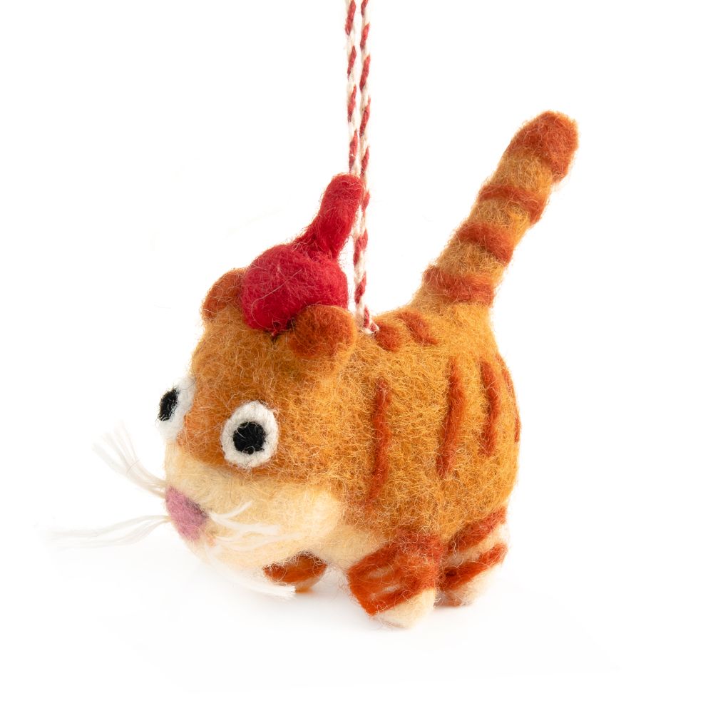 [GI-XD-DCA002] Charity Decoration-Felt Cat Ginger