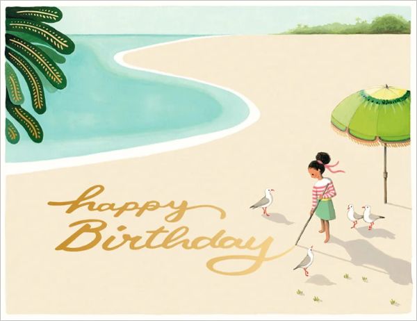 [JJ-C-138] Foil Card-Sand Writing Birthday