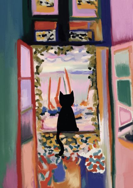 [NG-CC-HM069] Card-Catisse In The Window