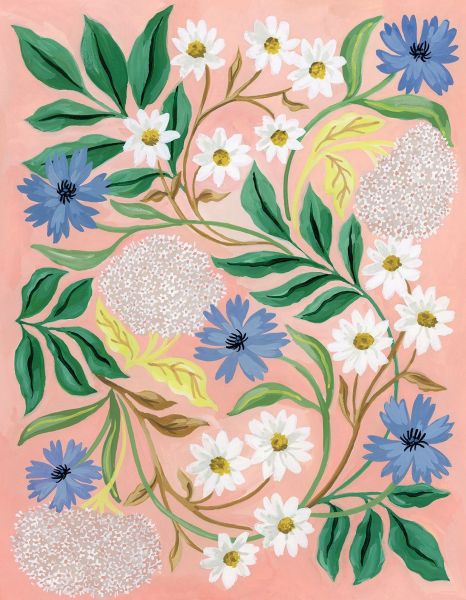 [OC-C-367207] Card-Pink Forage Floral