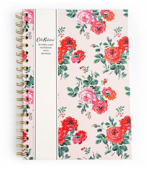 [CK-SN-NB-B5-0001-GB] B5 Wiro Journal-Pink Florals