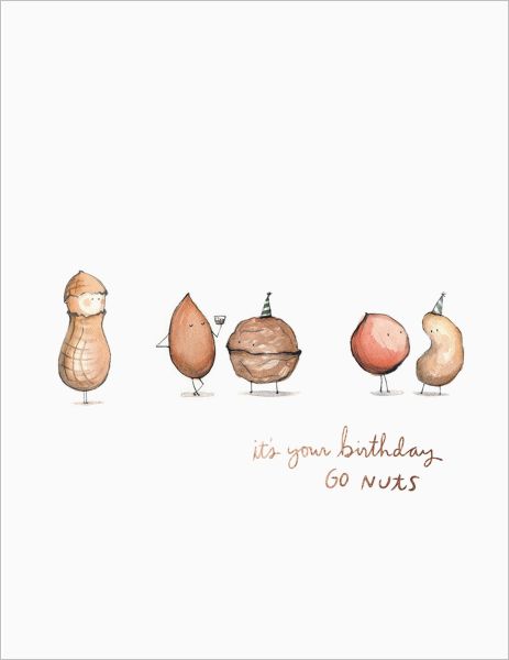 [EF-C-BD0255] Foil Card-Go Nuts Birthday