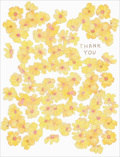 [EF-C-TY0416] Card-Yellow Flowers Thank You