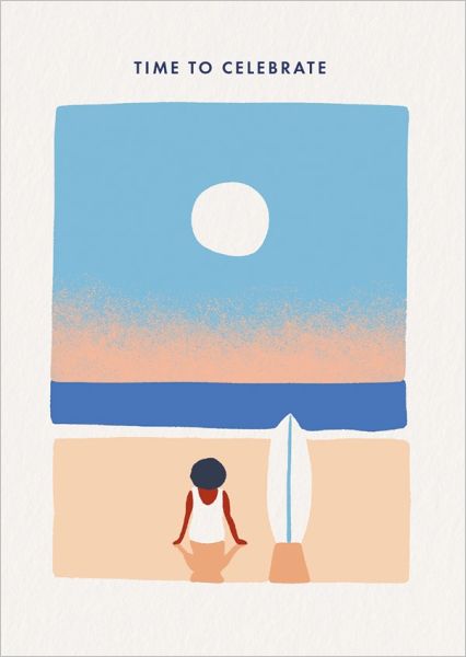 [OD-C-MTW9427] Card-Time To Celebrate Surfer