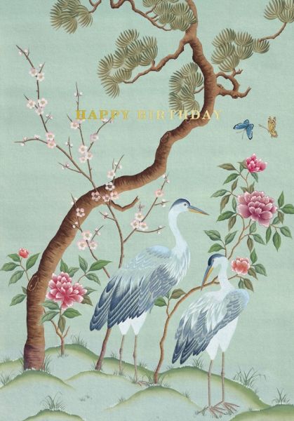 [OD-C-DIH9899] Foil Card-Heron Landscape