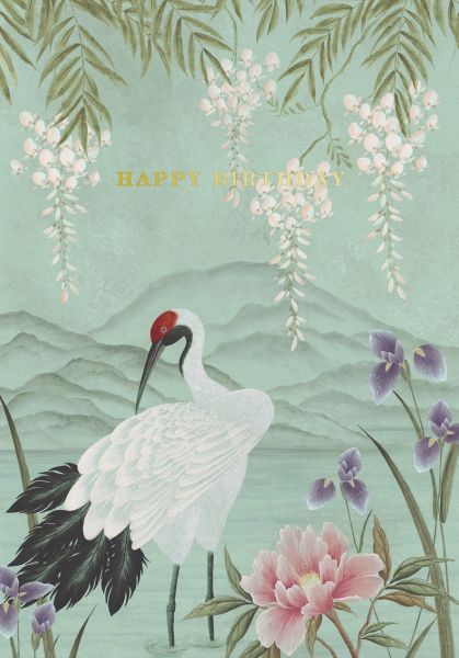 [OD-C-DIH9909] Foil Card-Crane and Mountain