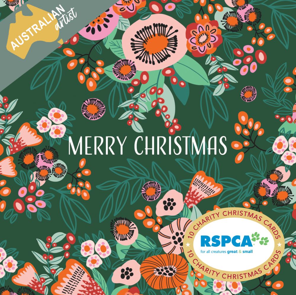 [HS-XCP24005] Christmas Card Wallet-RSPCA-Christmas Flowers