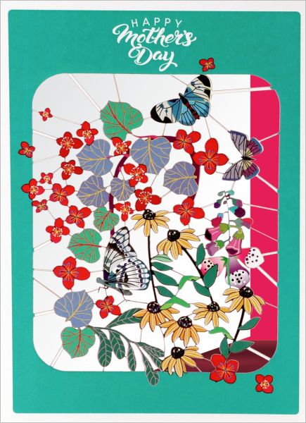 [FO-CMD-PM0304] Laser Cut Card-Butterflies Mother's Day