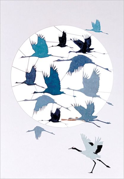 [FO-PM0851] Laser Cut Card-Flight of Cranes