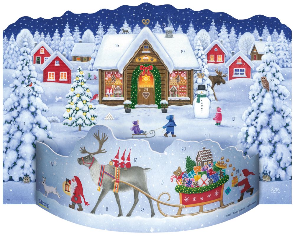 [KV-XCAL-2-11755] Advent Cal-Lge Poster-Tomte's Bakery