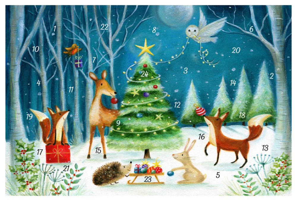 [KV-XCAL-6-12507] Advent Cal-Card-Decorating Tree Landscape