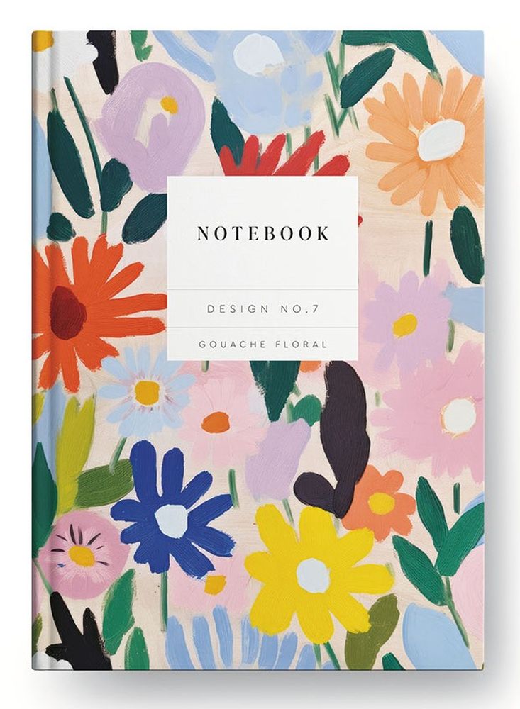 [OD-SN-KA-1-A5-10579] Kaleido A5 Premium Hard Cover Notebook-Gouache Floral