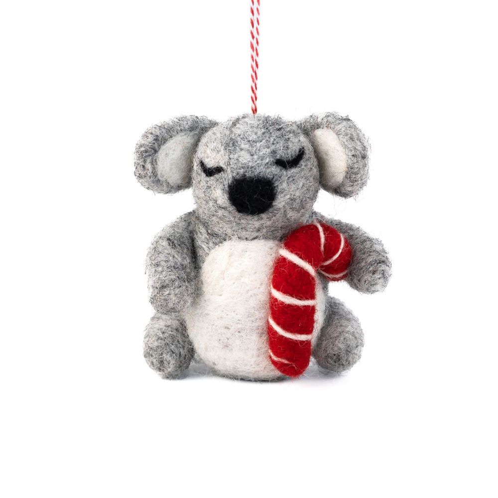 [GI-XD-DAUA002] Charity Decoration-Felt Koala Candy Cane