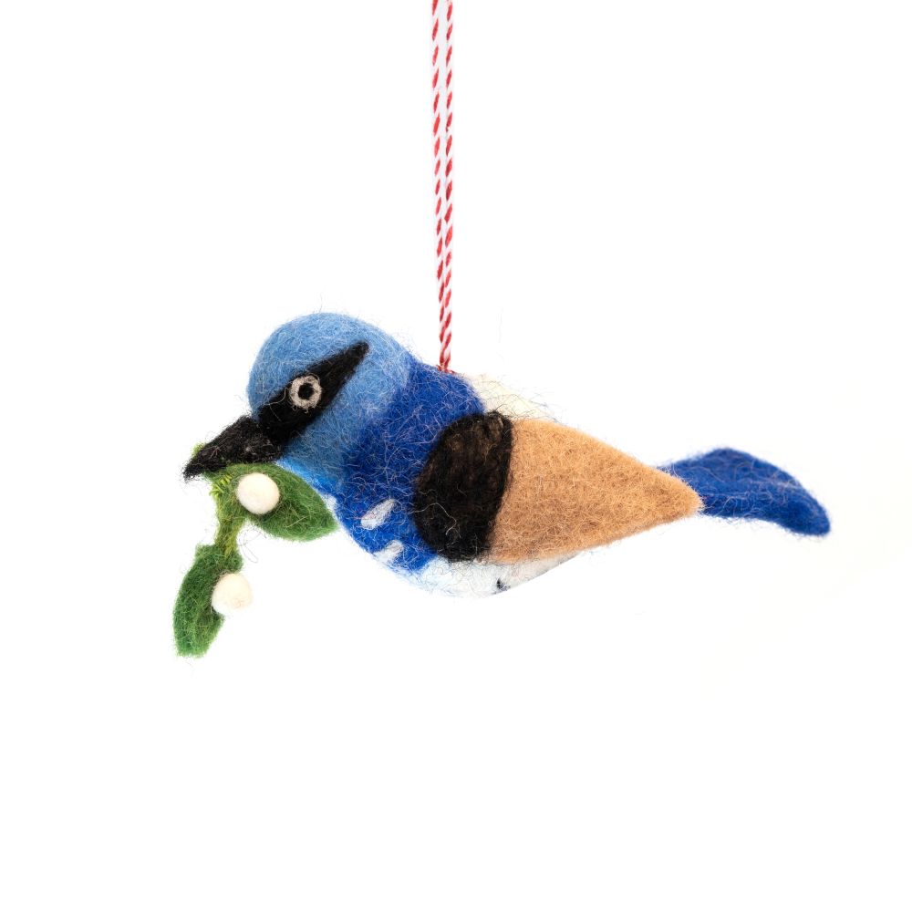 [GI-XD-DAUB005] Decoration-Felt Blue Wren Wilma
