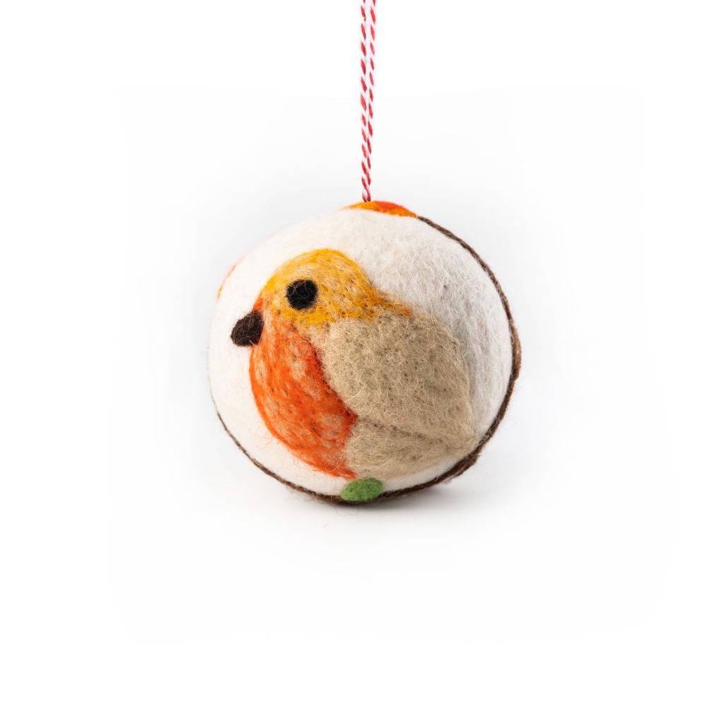 [GI-XD-DBA001] Decoration-Felt Bauble Robin