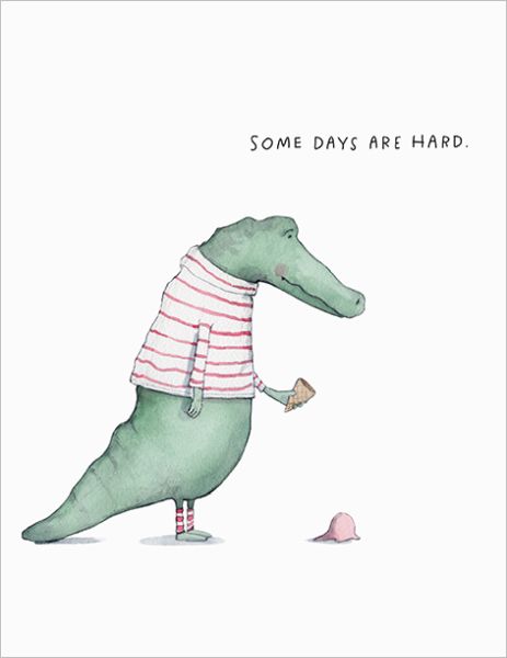 [EF-C-CO0167] Card-Alligator Hard Day