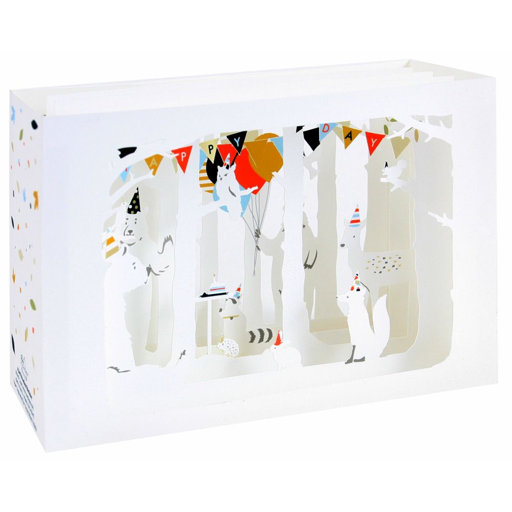 [UP-C-APB-097] 3D Pop-up Box Card-Woodland Birthday