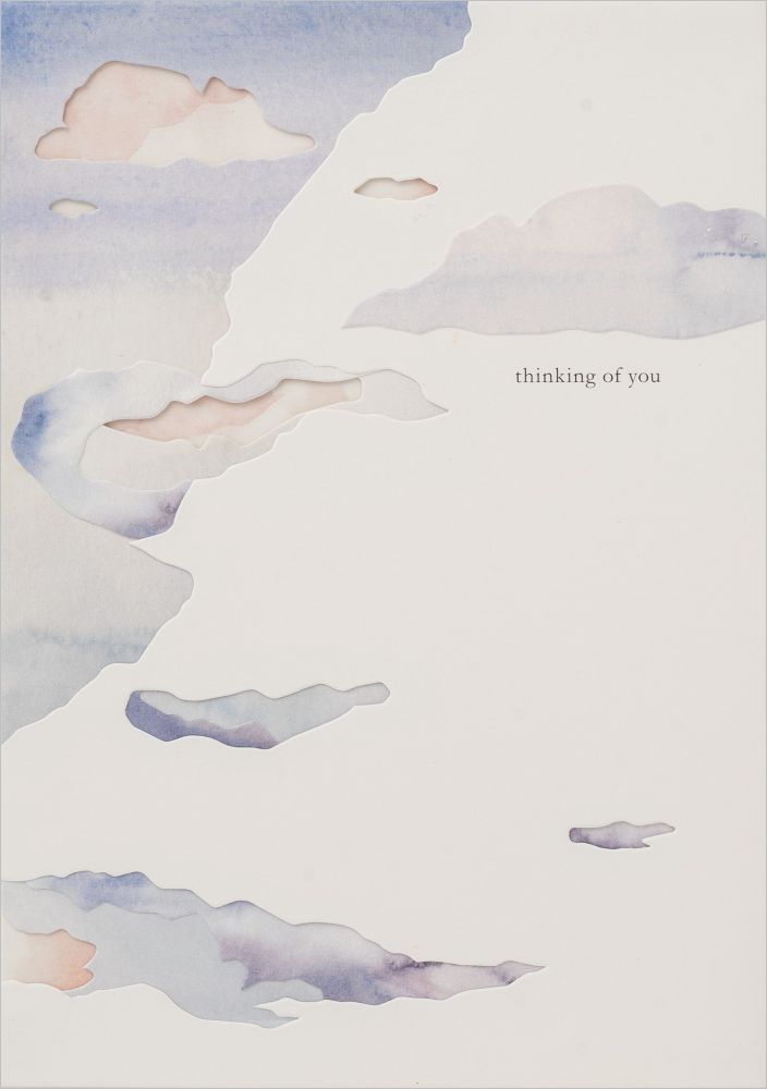 [UP-C-LA039] Layered Die-cut Card-Clouds