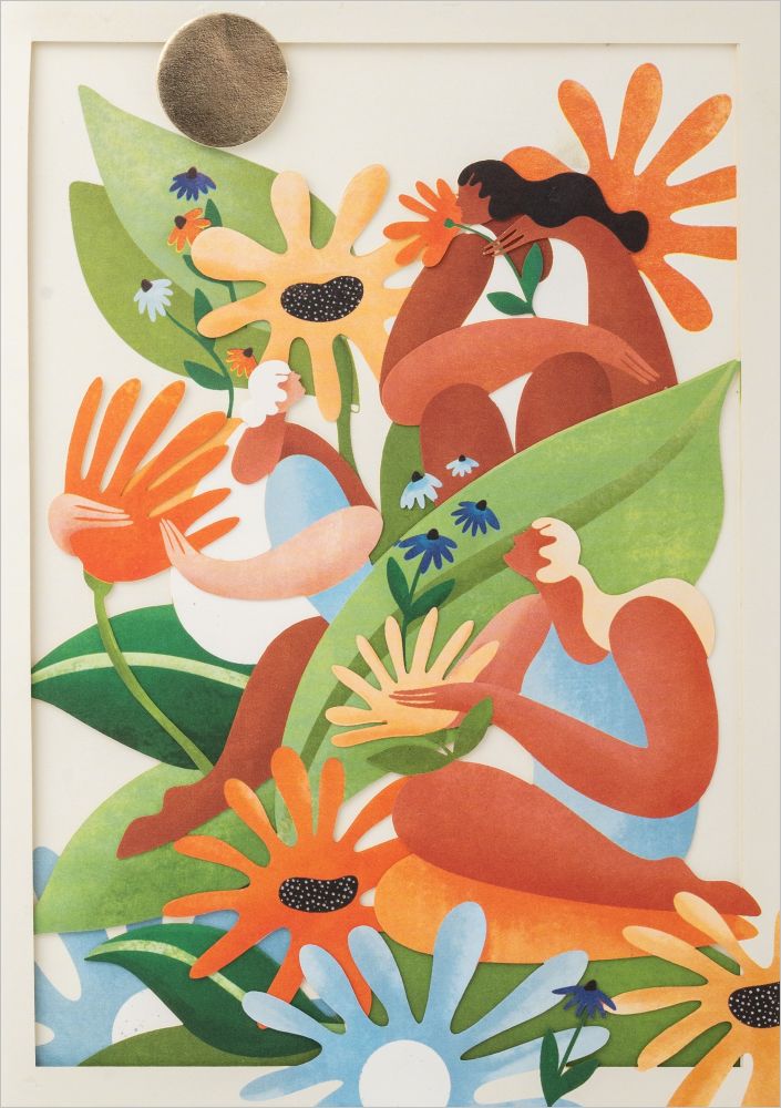 [UP-C-LA043] Layered Die-cut Card-Soul Sisters