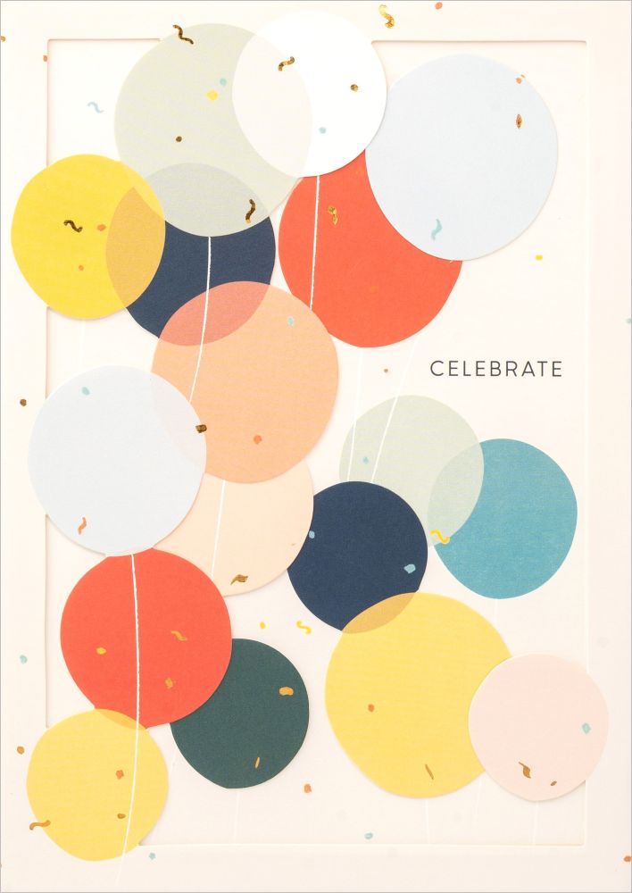 [UP-C-LA044] Layered Die-cut Card-Balloons