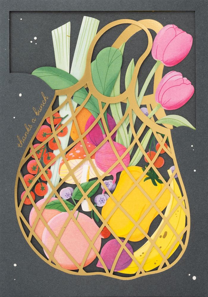 [UP-C-LA045] Layered Die-cut Card-Thanks A Bunch