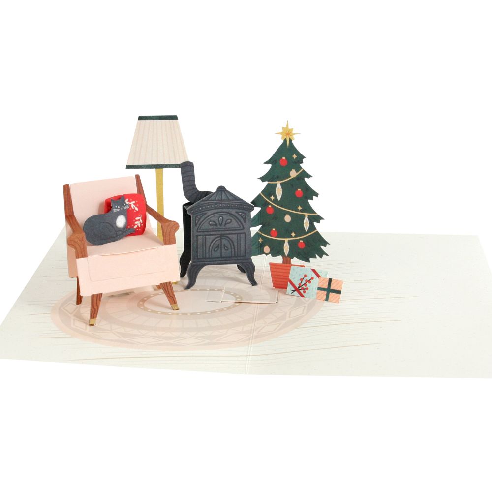 [UP-XC-APA-088] 3D Pop-up Card-Festive Room