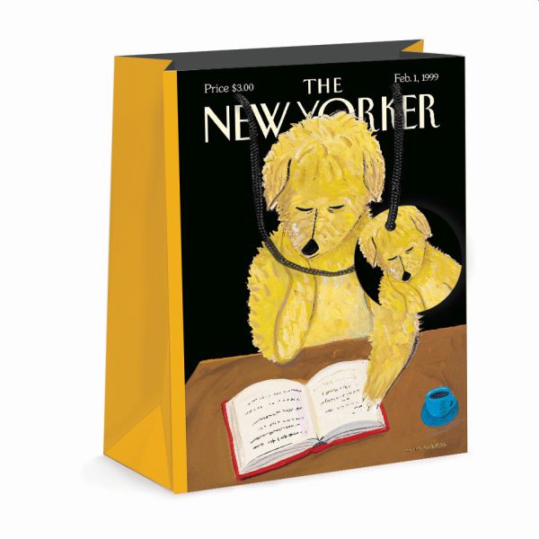 [NY-W-WBM05] Gift Bag Medium-Dog Reading