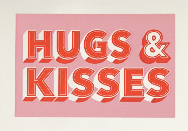 [AV-MC-AP360] Mini Card-Hugs and Kisses