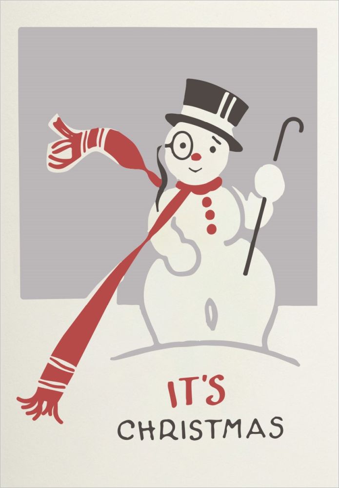 [AV-XMC-XP125] Mini Card-Christmas Snowman