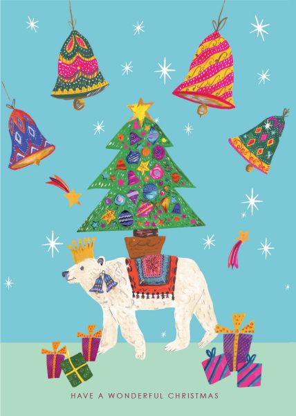 [HC-XC-393] Card-Polar Bear and Tree