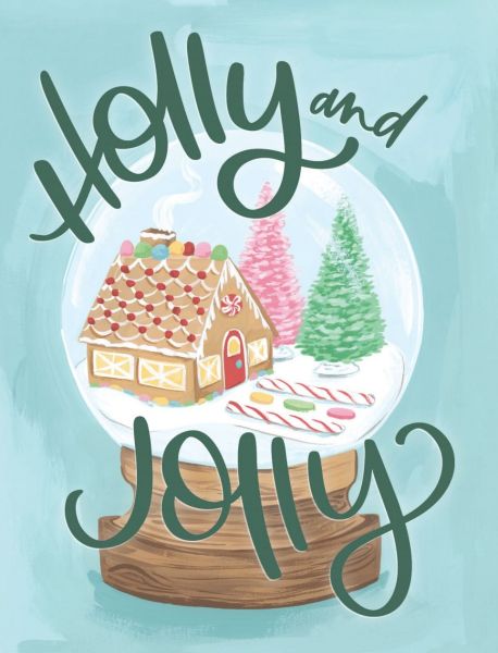 [OC-XC-484449] Card-Holly Jolly Snow Globe 