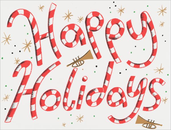 [RC-XC-NIC2825] Card-Candy Cane Holidays