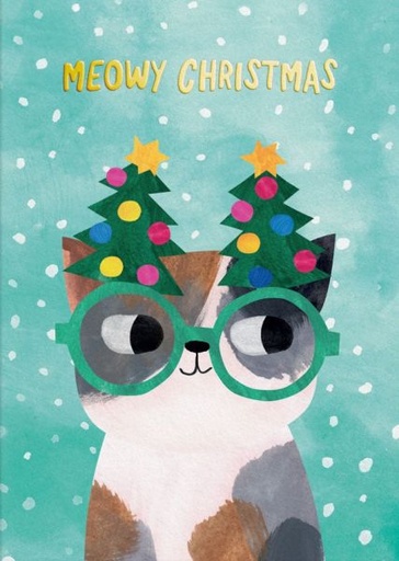 [OD-XC-ARZ13502] Foil Card-Tree Glasses Kitty