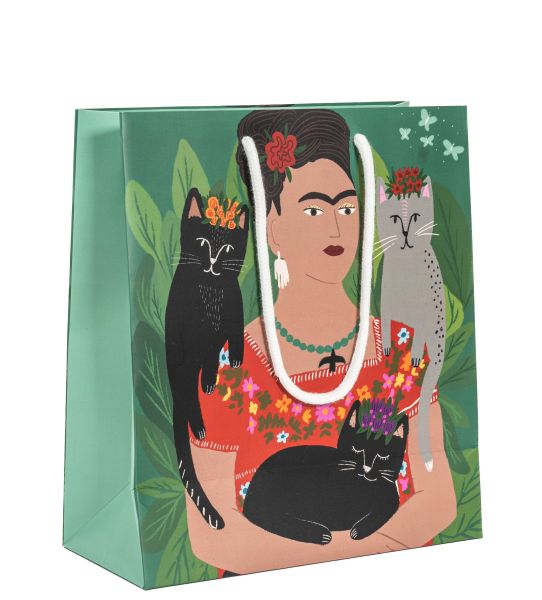 [NG-WBM-C003] Gift Bag Medium-Frida and Her Catlo's